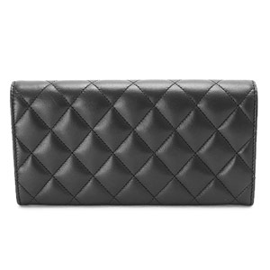 シャネルコピーCHANEL 財布 二つ折りフラップ キルティング マトラッセ ラムレザー ブラック/GD A50096 Y01480 C3906 - 商品画像 7