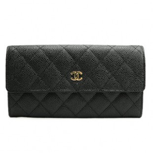 シャネルコピー財布 CHANEL 二つ折りフラップ キャビアスキン/CAVIAR キルティング マトラッセ レザー ブラック×ボルドー A50096 Y01864 C3906 - 商品画像 2