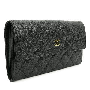 シャネルコピー財布 CHANEL 二つ折りフラップ キャビアスキン/CAVIAR キルティング マトラッセ レザー ブラック×ボルドー A50096 Y01864 C3906 - 商品画像 3