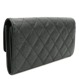 シャネルコピー財布 CHANEL 二つ折りフラップ キャビアスキン/CAVIAR キルティング マトラッセ レザー ブラック×ボルドー A50096 Y01864 C3906 - 商品画像 7