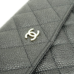 シャネルコピー財布 CHANEL 二つ折りフラップ キャビアスキン/CAVIAR キルティング マトラッセ レザー ブラック×ボルドー A50096 Y01864 C3906 - 商品画像 5