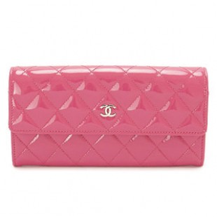 シャネルスーパーコピー CHANEL 財布 二つ折りフラップ マトラッセ/キルティング パテントレザー ピンク×SV A50096 Y06830 0A419 - 商品画像 2