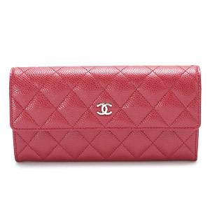 シャネル財布スーパーコピーCHANEL 二つ折りフラップ キャビアスキン キルティング マトラッセ レザー レッド/SV A50096 Y25027 RD - 商品画像 6