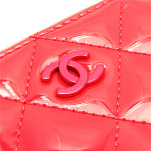 シャネル財布スーパーコピーCHANEL ラウンドファスナー パテントレザー ココマーク キルティング マトラッセ コーラルピンク A50097 - 商品画像 5