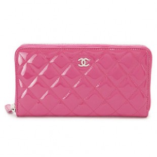 シャネルスーパーコピー財布 CHANEL ラウンドファスナー パテントレザー ココマーク キルティング マトラッセ ピンク×SV A50097 Y06830 0A419 - 商品画像 2