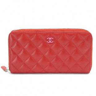 シャネルスーパーコピー財布 CHANEL ラウンドファスナー 『2015年春夏新作』ココマーク キルティング マトラッセ レザー レッド×ピンク A50097 Y25018 C7502 - 商品画像 2