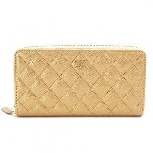 シャネルコピー CHANEL 財布 ラウンドファスナー ココマーク キルティング マトラッセ レザー ゴールド A50097 Y25199 0A591 - 商品画像 2