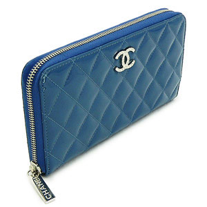 シャネル財布スーパーコピー CHANEL ラウンドファスナー パテントレザー ブリリアント キルティング ロイヤルブルー A50106 - 商品画像 3