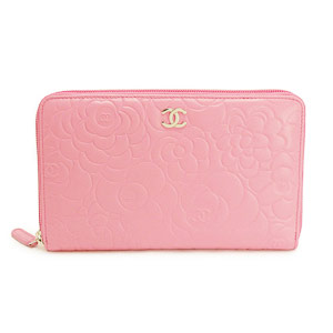 スーパーコピー財布 CHANEL シャネル ラウンドファスナー カメリア ラム レザー マトラッセ FUCHIA/フューシャピンク A50932 - 商品画像 6