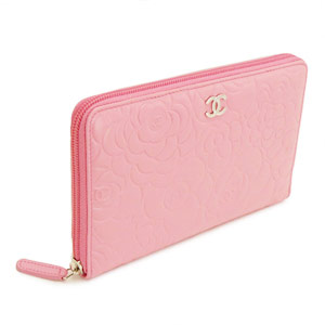 スーパーコピー財布 CHANEL シャネル ラウンドファスナー カメリア ラム レザー マトラッセ FUCHIA/フューシャピンク A50932 - 商品画像 3