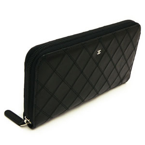 シャネルスーパーコピー財布 CHANEL ラウンドファスナー レザー ココマーク キルティング調ステッチ ブラック A50933 - 商品画像 3