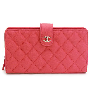 シャネルCHANELスーパーコピー 財布 二つ折りフラップ マトラッセ マットキャビア レザー ルージュ A68776 - 商品画像 6