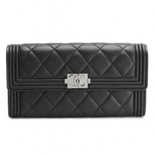 シャネル財布スーパーコピーCHANEL 二つ折りフラップ BOY CHANEL/ボーイシャネル キルティング マトラッセ レザー ブラック A68910 - 商品画像 2