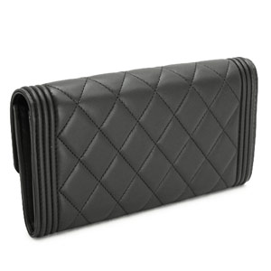 シャネル財布スーパーコピーCHANEL 二つ折りフラップ BOY CHANEL/ボーイシャネル キルティング マトラッセ レザー ブラック A68910 - 商品画像 7