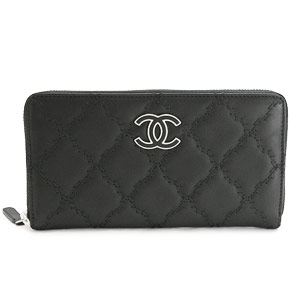 CHANELスーパーコピーシャネル 財布 ラウンドファスナー キルティング レザー ココマーク ブラック A69099 - 商品画像 6
