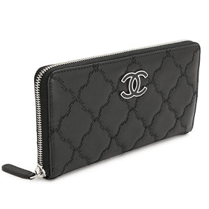 CHANELスーパーコピーシャネル 財布 ラウンドファスナー キルティング レザー ココマーク ブラック A69099 - 商品画像 3