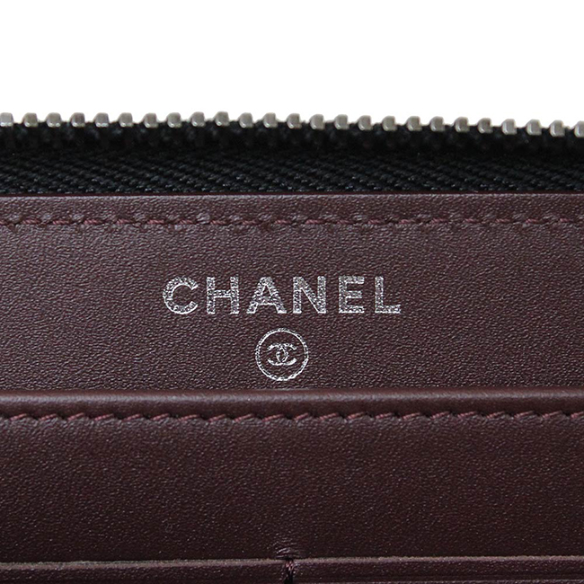 シャネルスーパーコピー 2.55 マトラッセ カーフ ラウンドファスナー 長財布 ブラック 黒 A69207 - 商品画像 8