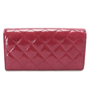 シャネルスーパーコピーCHANEL 二つ折りフラップ ココマーク キルティング パテントレザー レッド系 A69351 Y25149 0A468 - 商品画像 7