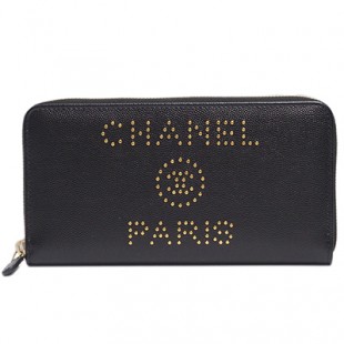 シャネル財布スーパーコピー ドーヴィル ジップウォレット 黒/ＧＯ キャビア A80056 CHANEL - 商品画像 2
