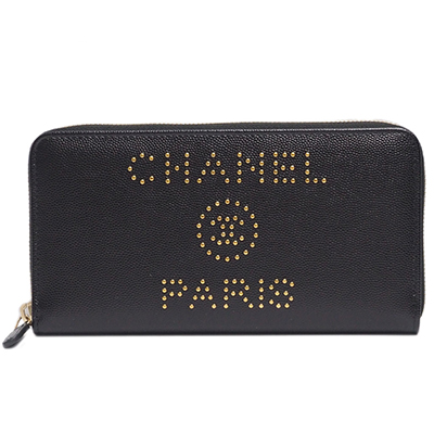 シャネル財布スーパーコピー ドーヴィル ジップウォレット 黒/ＧＯ キャビア A80056 CHANEL - 商品画像 7