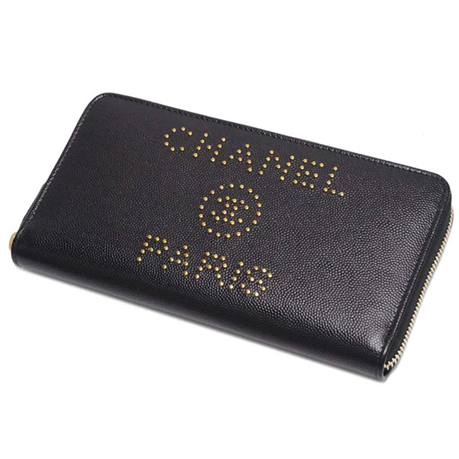シャネル財布スーパーコピー ドーヴィル ジップウォレット 黒/ＧＯ キャビア A80056 CHANEL - 商品画像 4
