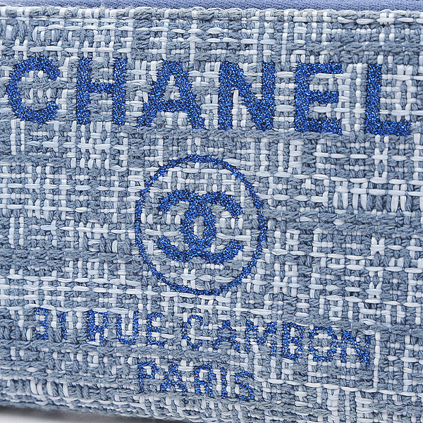 スーパーコピーシャネル ドーヴィル ラウンドファスナー長財布 ツイード ブルー A80056 - 商品画像 7