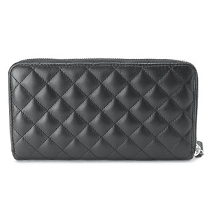 シャネルコピー財布 CHANEL ラウンドファスナー キルティング/マトラッセ レザー ココマーク ブラック A80110 - 商品画像 7