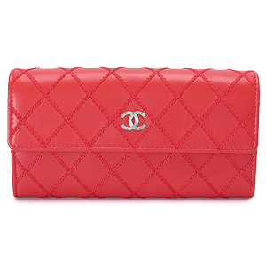 シャネルスーパーコピー財布CHANEL シャネル 財布 二つ折りフラップ ココマーク キルティング レザー レッド A80142 - 商品画像 6