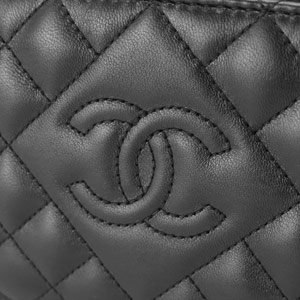 シャネルコピー財布 CHANEL ラウンドファスナー キルティング/マトラッセ レザー ココマーク ブラック A80110 - 商品画像 5