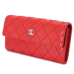 シャネルスーパーコピー財布CHANEL シャネル 財布 二つ折りフラップ ココマーク キルティング レザー レッド A80142 - 商品画像 3