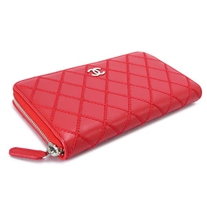 シャネルコピー財布 CHANEL シャネル 財布 ラウンドファスナー ココマーク キルティング レザー レッド A80143 RED - 商品画像 4