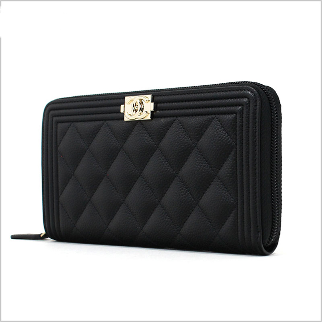 シャネル CHANEL ラウンドファスナー長財布 ボーイシャネル グレインドカーフスキン キャビアスキン BOY CHANEL ZIP WALLET A80288 B01694 94305 - 商品画像 10
