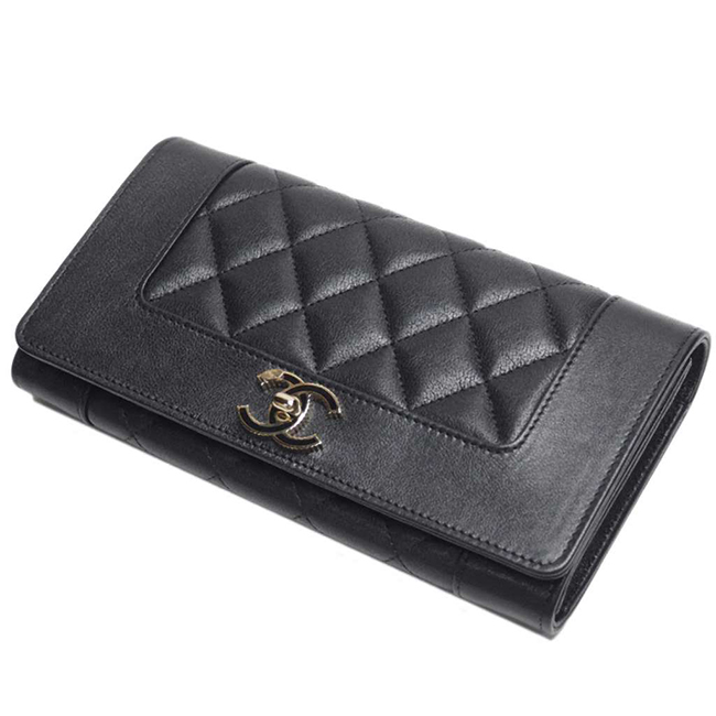 シャネル財布コピー マドモアゼル ヴィンテージ マトラッセ フラップウォレット 黒 A80971 CHANEL - 商品画像 4