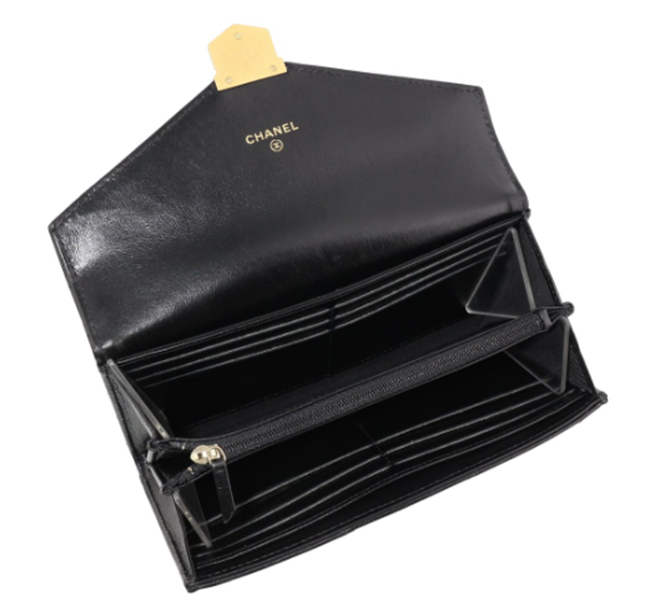 シャネル レディース CHANEL 二つ折り財布 CHANEL A81225 Y33278 94305 ブラック 長財布 - 商品画像 1