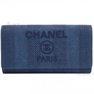 スーパーコピーシャネル 財布 ドーヴィル フラップウォレット ネイビー/デニムブルー/GO A81976 CHANEL - 商品画像 2
