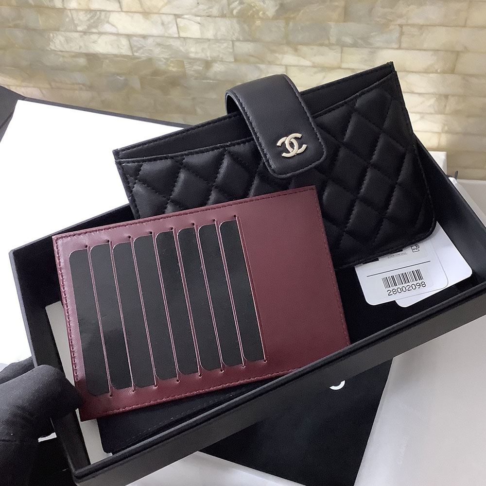 シャネル コピー ロングウォレットセット A81902 ラムスキン ブラック - 商品画像 4