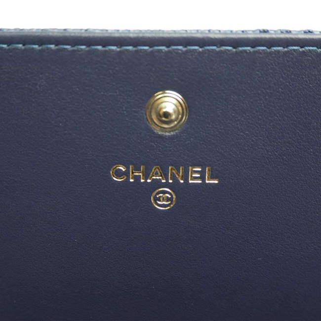 スーパーコピーシャネル 財布 ドーヴィル フラップウォレット ネイビー/デニムブルー/GO A81976 CHANEL - 商品画像 8