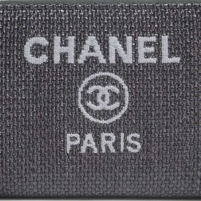 シャネル 財布 ドーヴィル ジップウォレット ラウンドファスナーサイフ 黒/GO A81977 CHANEL - 商品画像 5