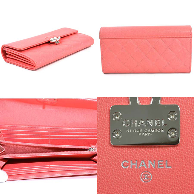 シャネル長財布スーパーコピー マトラッセ ココマーク ピンク キャビアスキン CHANEL レディース A84426 - 商品画像 2