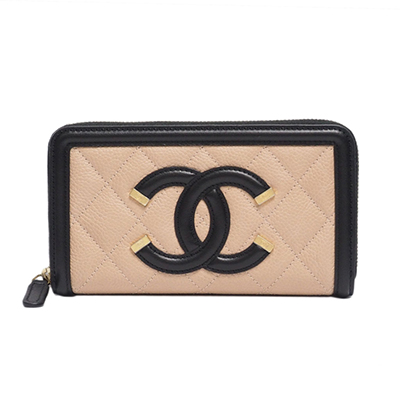シャネル財布スーパーコピー CCフィリグリー スモール ジップウォレット ベージュ×黒/GO A84446 CHANEL - 商品画像 6