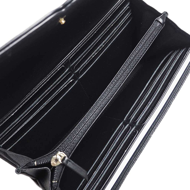 シャネル財布コピー ＣＣフィリグリー キャビアスキン フラップウォレット 黒/GO A84448 CHANEL - 商品画像 8