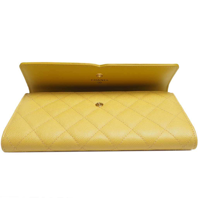 シャネル財布スーパーコピー CCフィリグリー ロング フラップウォレット イエロー/GO A84448 CHANEL - 商品画像 6