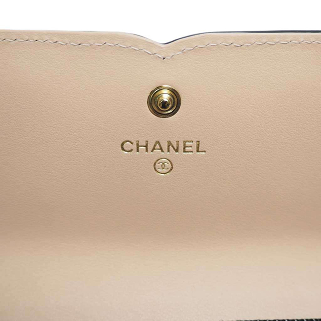 シャネルスーパーコピー財布 CCフィリグリー キャビアスキン フラップウォレット ベージュ×ブラック A84448 CHANEL - 商品画像 3