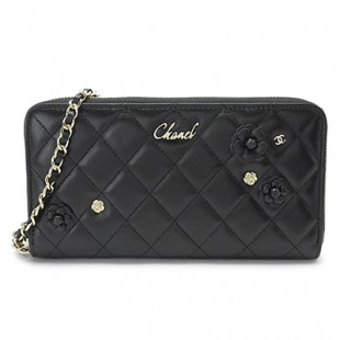 シャネルコピー長財布 レディース CHANEL AP0150 Y04059 94305 ラウンドファスナー 財布 カメリア ココマーク レザー ブラック 黒 - 商品画像 2