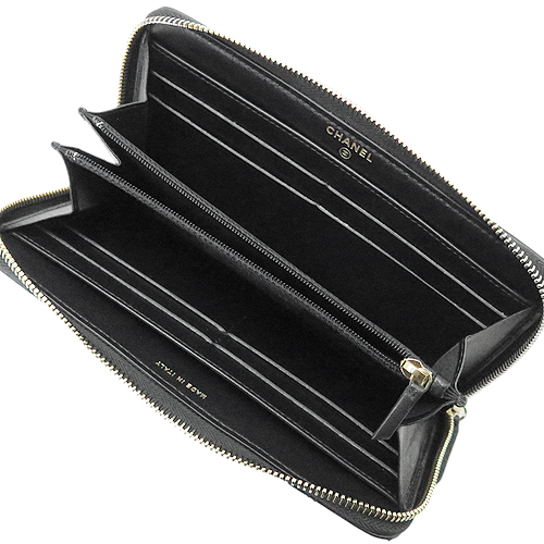 シャネルコピー長財布 レディース CHANEL AP0150 Y04059 94305 ラウンドファスナー 財布 カメリア ココマーク レザー ブラック 黒 - 商品画像 4