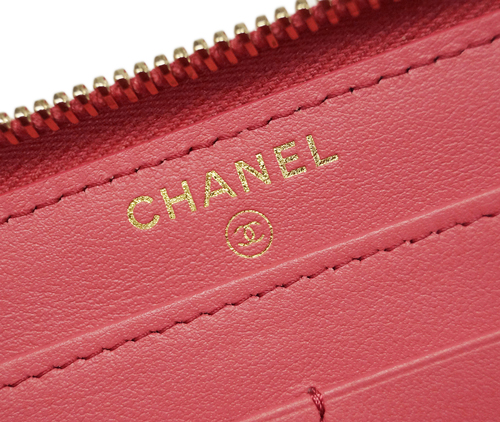シャネルスーパーコピー財布 AP1063 CHANEL ラウンドファスナー長財布 CHANEL19 チェーン CC ラムスキン ピンク ゴールド金具 - 商品画像 8