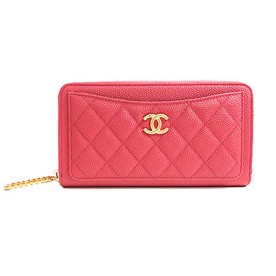 CHANELスーパーコピー コレクション パリジャンジャーニー ジップ ラウンドファスナー 長財布 AP1425B02849 N6511 CCマーク ローズピンク キャビアスキン ファスナー引き手 ゴールド金具 カメリア ラッピング - 商品画像 8