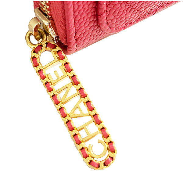 CHANELスーパーコピー コレクション パリジャンジャーニー ジップ ラウンドファスナー 長財布 AP1425B02849 N6511 CCマーク ローズピンク キャビアスキン ファスナー引き手 ゴールド金具 カメリア ラッピング - 商品画像 4