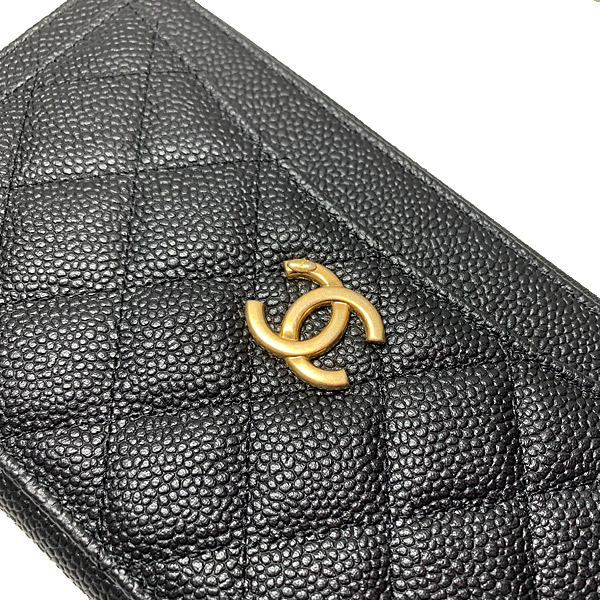 スーパーコピーシャネル コレクション パリジャンジャーニー ジップ ラウンドファスナー 長財布 AP1425B02849 CCマーク 黒 ブラック キャビアスキン ファスナー引き手 ゴールド金具 カメリア ラッピング - 商品画像 5