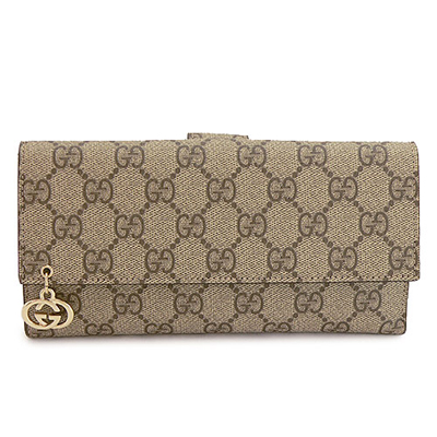 グッチコピー 長財布 GUCCI 212104 KGDDG 9768 財布 Wホック TESS GG PIERCE/GGピアス GGプラス/PVC ベージュ×ブラウン - 商品画像 3